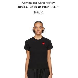 comme des garçons play t-shirt
